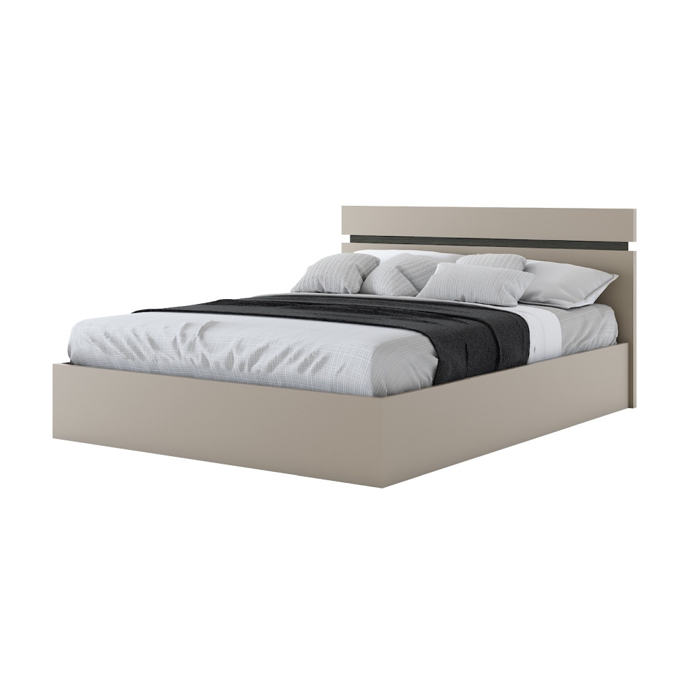 INDEX LIVING MALL เตียงนอน รุ่นวีโว่ ขนาด 5 ฟุต - สีบราวนี่ โอ๊ค/โอวัลติน